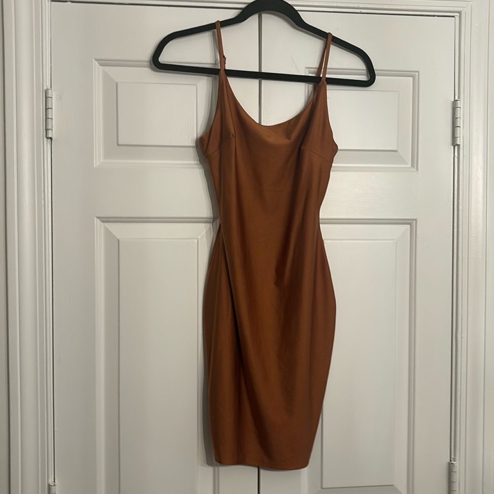 Iris satin slip dress